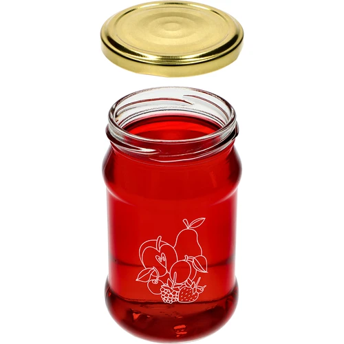 Pohár TO 300ml s potlačou - mix ovocia a viečkom fi66/4 - 6 ks. - 5