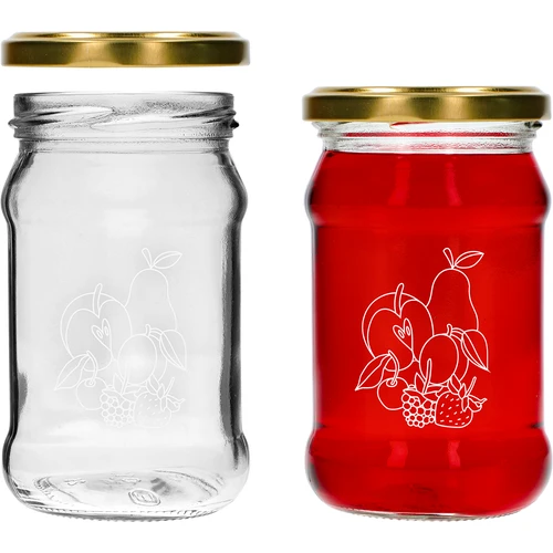 Pohár TO 300ml s potlačou - mix ovocia a viečkom fi66/4 - 6 ks. - 4