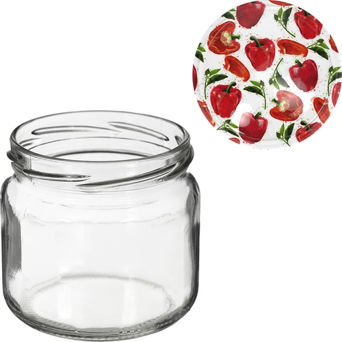 Pohár TO 370 ml s farebným viečkom fi82/6- 6 ks. - 8