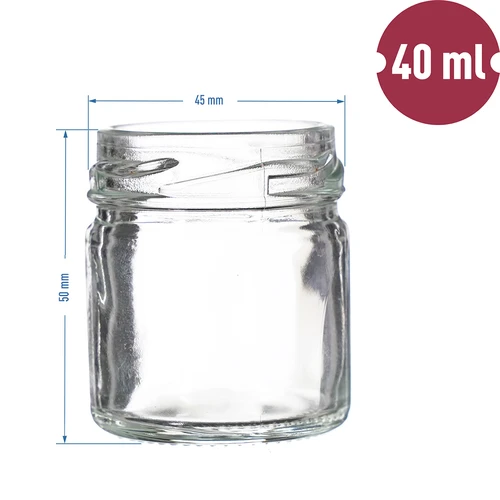Pohár TO 40 ml s farebným viečkom fi 43 - 10 ks. - 5