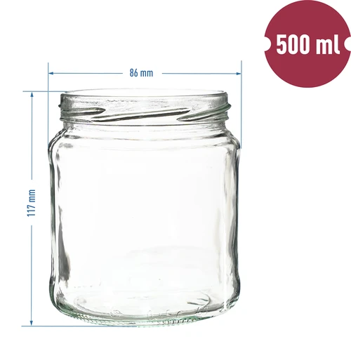 Pohár TO 500 ml so zlatým viečkom fi82/6 - 6 ks. - 6