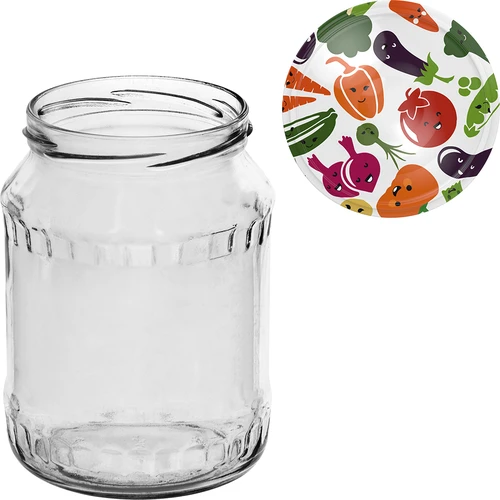Pohár TO 720 ml s farebným viečkom fi 82/6 - 6 ks. - 7
