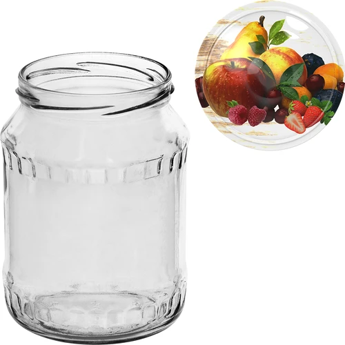 Pohár TO 720 ml s farebným viečkom fi 82/6 - 6 ks. - 9