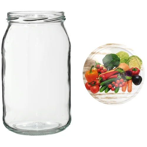 Pohár TO 900 ml s farebným viečkom fi82/6 - 6 ks. - 13