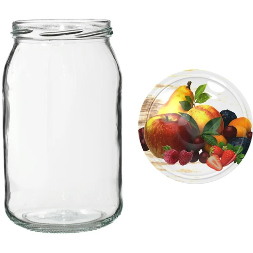 Pohár TO 900 ml s farebným viečkom fi82/6 - 6 ks. - 14