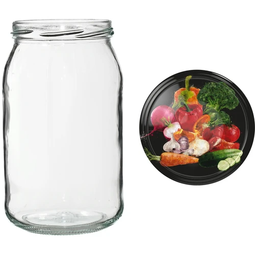Pohár TO 900 ml s farebným viečkom fi82/6 - 6 ks. - 12