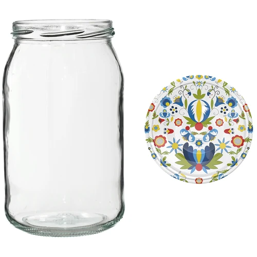 Pohár TO 900 ml s farebným viečkom fi82/6 - 6 ks. - 10