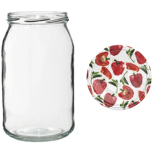 Pohár TO 900 ml s farebným viečkom fi82/6 - 6 ks. - 8