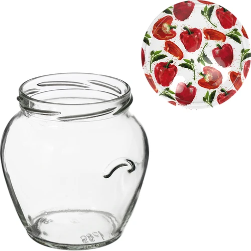 Pohár TO Amfora 580 ml s farebným viečkom fi82/6-6ks. - 10