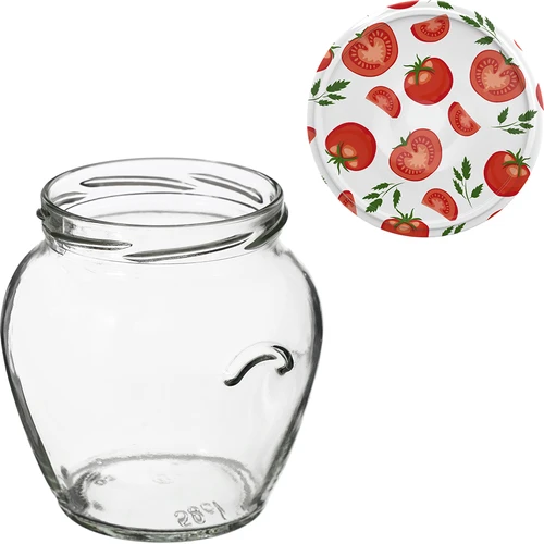 Pohár TO Amfora 580 ml s farebným viečkom fi82/6-6ks. - 11