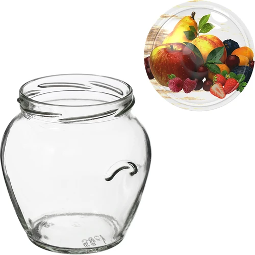Pohár TO Amfora 580 ml s farebným viečkom fi82/6-6ks. - 7