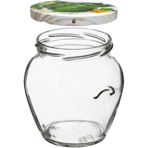 Pohár TO Amfora 580 ml s farebným viečkom fi82/6-6ks. - 3