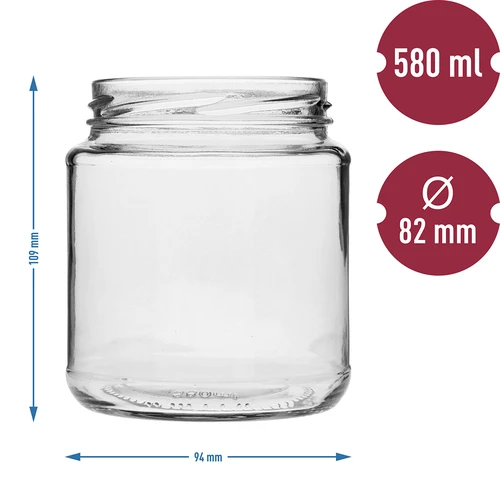 Pohár TO, hrubáčik 580ml s farebným viečkom fi82/6, 6 ks. - 7