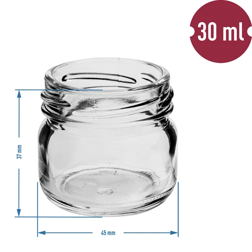 Pohár twist-off 30 ml s farebným viečkom fi 43 - 10 ks. - 4