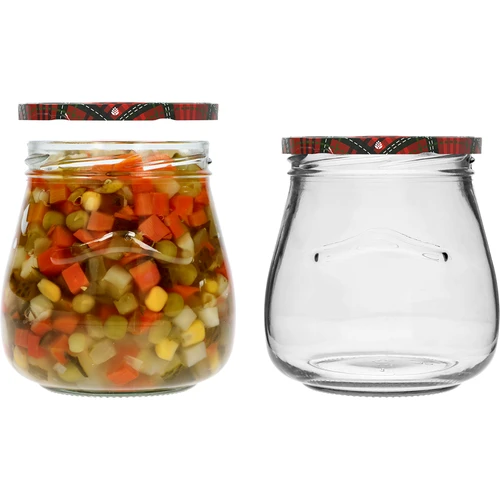 Pohár twist-off 500ml "Obrátená Amfora" s farebným viečkom fi 82/6, 6 ks. - 7