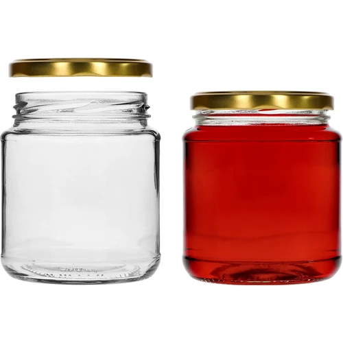 Pohár twist-off, hrubáčik 580ml so zlatým viečkom fi82/6, 6 ks. - 3