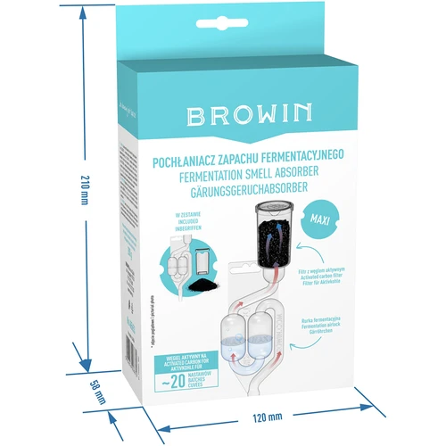 Pohlcovač fermentačného zápachu s trubicou Maxi a uhlím - 7