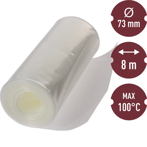 Polyamidový obal na údeniny 8m-fi73mm, 100°C - 2
