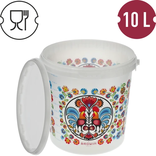 Potravinové vedro GWIOZDA - s vekom, 10 L - 4