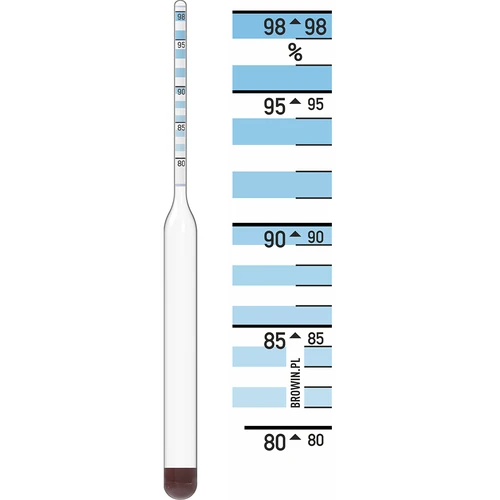 Presný sklenený alkoholometer - 4
