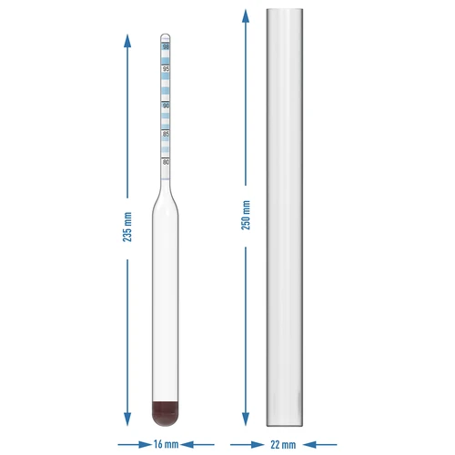 Presný sklenený alkoholometer - 6