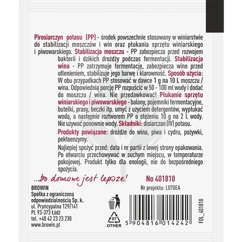 Pyrosiřičitan draselný 10 g - 2