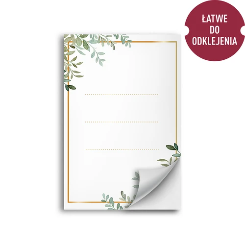 Samolepiace etikety 60 x 90 mm na fľaše, poháre, darčeky s kvetinovým vzorom - 20 ks. - 2