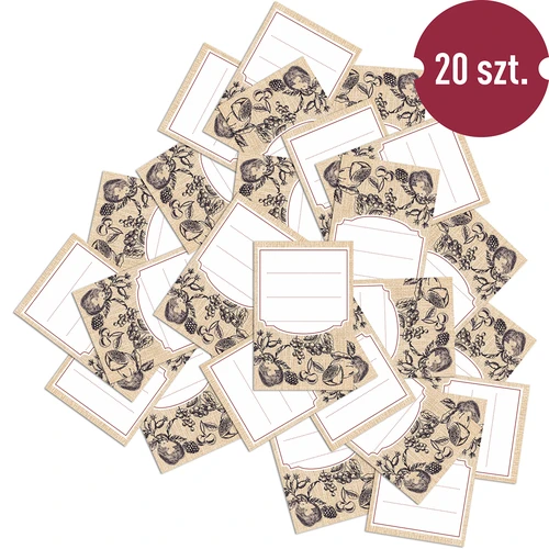 Samolepiace etikety 60 x 90 mm na fľaše, poháre ovocný náčrt - 20 ks. - 3
