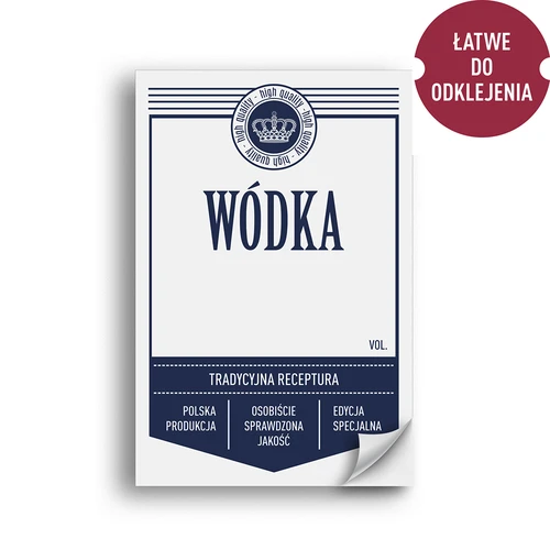 Samolepiace etikety 60x90 mm na fľaše, vodku, biele, 20 ks. - 2