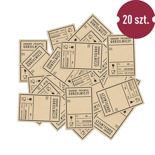 Samolepiace etikety 60x90 mm na fľaše, vodku, PRL, 20 ks. - 3