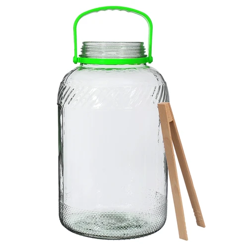 Sklenený pohár 8 L, s kliešťami - 2