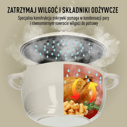 Smaltovaný liatinový hrniec - ecru, 4 l - 6