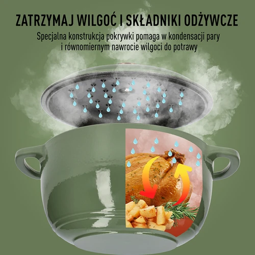 Smaltovaný liatinový hrniec - šalviový, 4L - 6
