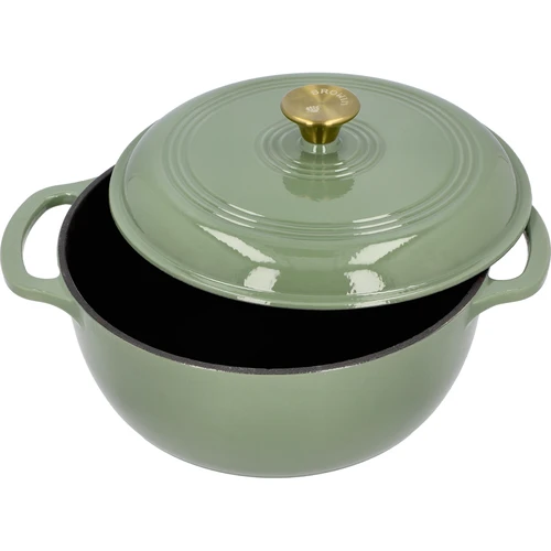 Smaltovaný liatinový hrniec - šalviový, 5,8L - 2