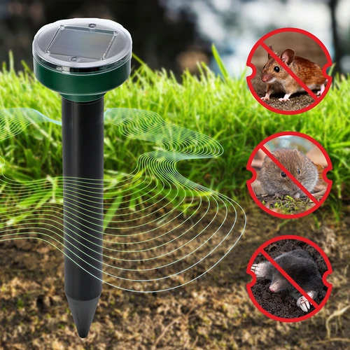 Solárny odpudzovač krtov – účinná, bezpečná a humánna ochrana záhrady, súprava 4 ks - 12