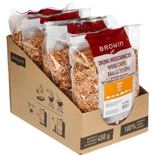 Štiepky na údenie (100 % jelša) trieda 2 – 450 g × 5