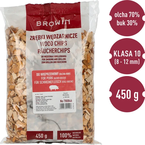 Štiepky na údenie/grilovanie bravčového mäsa – mix (70 % jelša, 30 % buk), 450 g, trieda 10 - 3