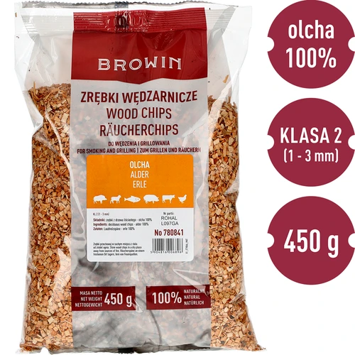 Štiepky na údenie/grilovanie, jelša, 450 g, trieda 2 - 3