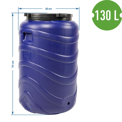 Sud na kvaseniny 130 L modrý - 9