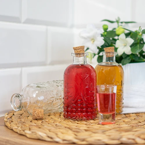 Súprava fľaštičiek s korkami, 240 ml - 4 ks - 8