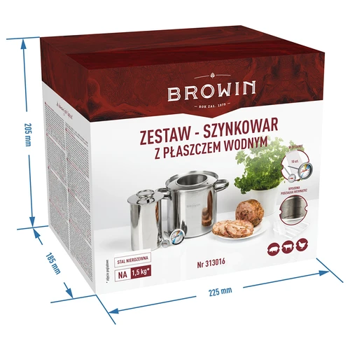 Súprava s vodným plášťom - šunkovar 1,5 kg + hrniec - 16