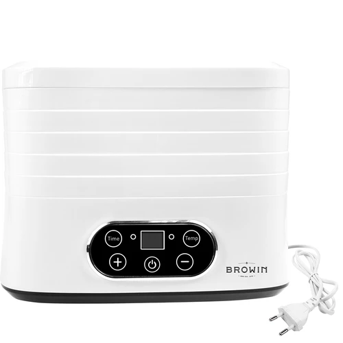 Sušička na huby, ovocie, zeleninu a bylinky s reguláciou teploty, 240W, biela - 3