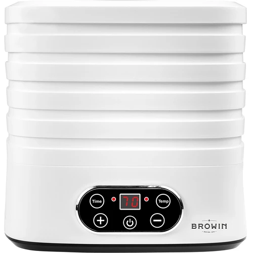 Sušička na huby, ovocie, zeleninu a bylinky s reguláciou teploty, 240W, biela - 2