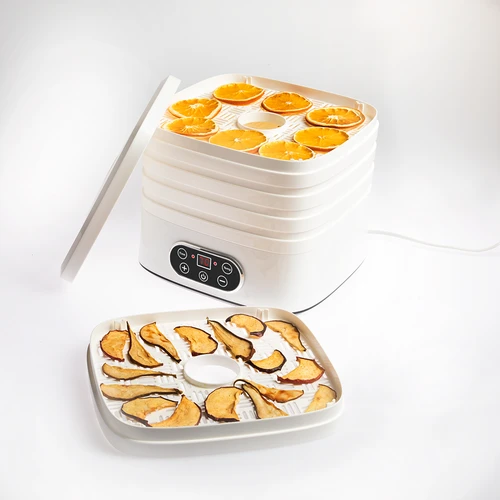 Sušička na huby, ovocie, zeleninu a bylinky s reguláciou teploty, 240W, biela - 7