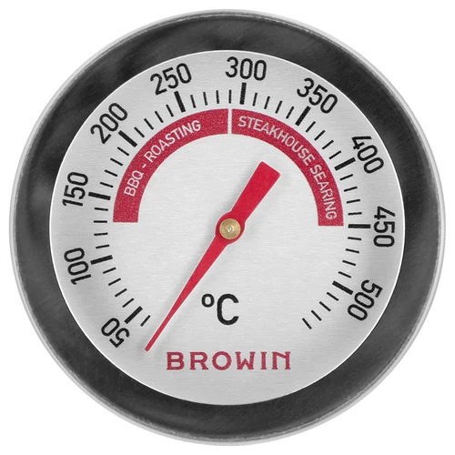 Teplomer na gril a BBQ, od 50 do +500°C, bimetalický, 5,3cm - 2