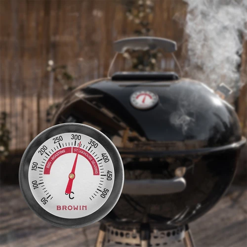 Teplomer na gril a BBQ, od 50 do +500°C, bimetalický, 5,3cm - 6