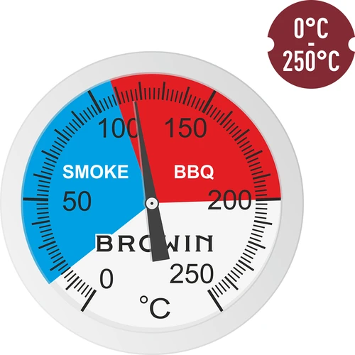 Teplomer na údiarňu a BBQ (0°C do +250°C) 5,2cm - 4