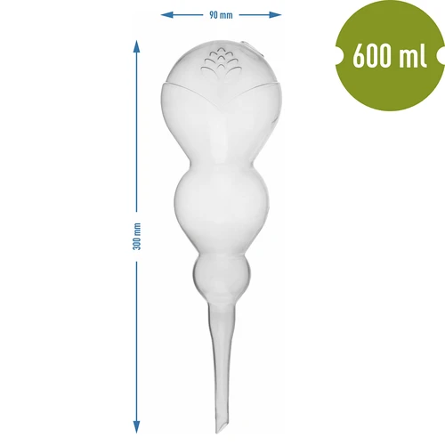 Trojitá zavlažovacia guľa (trojkomorová), priehľadná bezfarebná, 600 ml - 5
