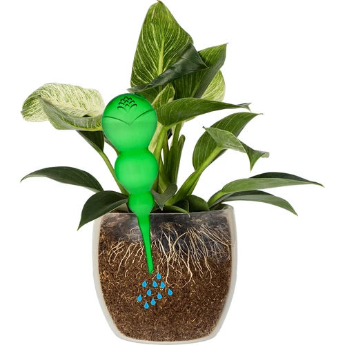 Trojitá zavlažovacia guľa (trojkomorová), priehľadná zelená, 600 ml - 3