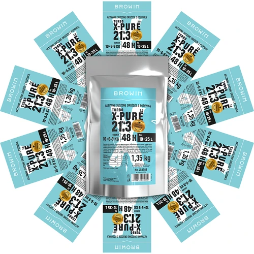 Turbo kvasnice X-Pure 21,3%, 10 x 25 L, 1,35 kg - 4